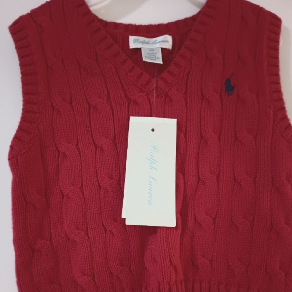 12m Ralph Lauren Sweater Vest RED